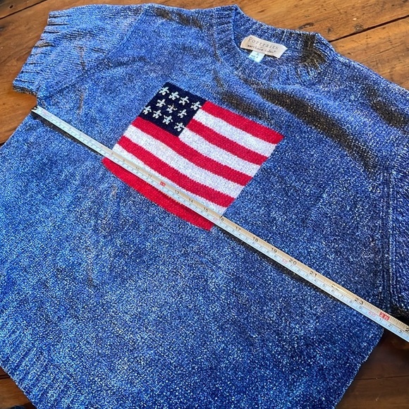 Northern Isles Portraits American Flag 🇺🇸 Crew Neck Short Sleeve Sweater - Picture 5 of 8